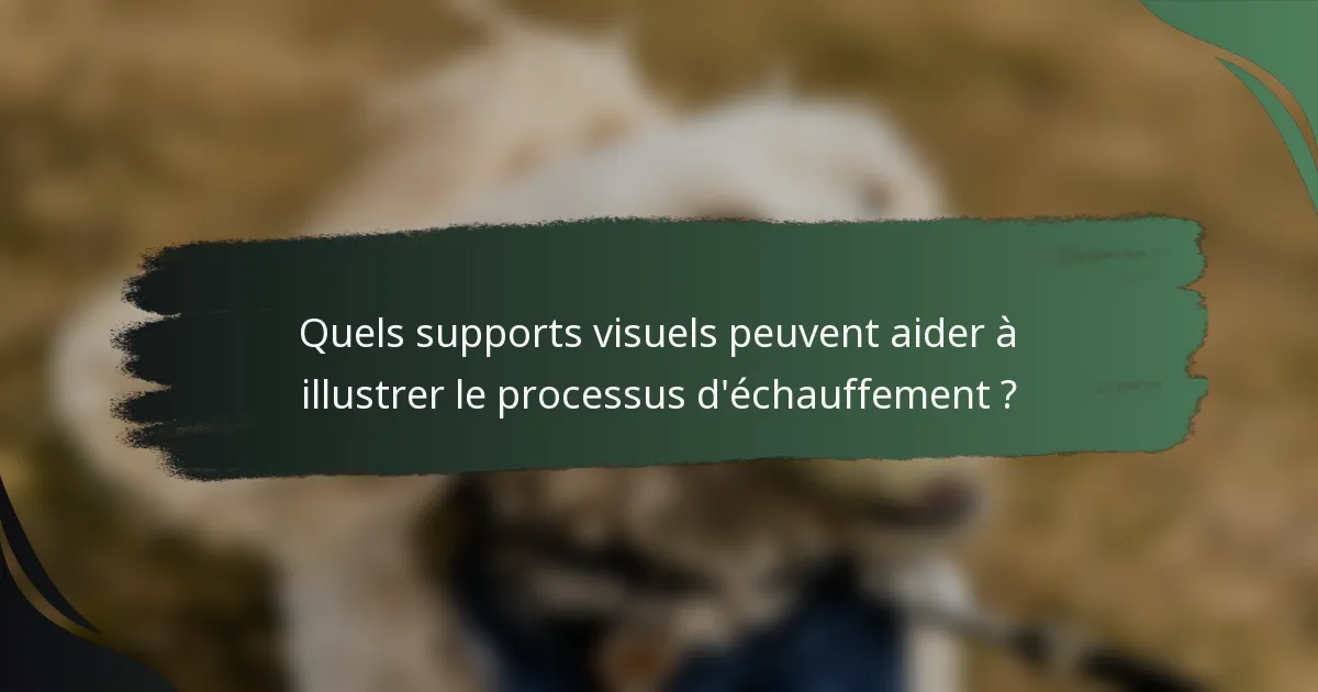 Quels supports visuels peuvent aider à illustrer le processus d'échauffement ?